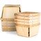 One Pint Wooden Berry Baskets (10 Pack); for Picking Fruit or Arts, Crafts and Decor; 4&#x201D; Square Vented Wood Boxes